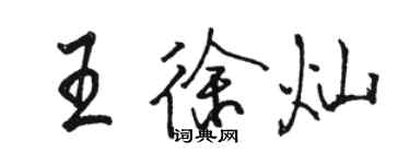 駱恆光王徐燦行書個性簽名怎么寫