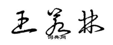 曾慶福王若林草書個性簽名怎么寫