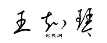 梁錦英王知琴草書個性簽名怎么寫