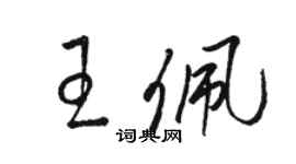 駱恆光王佩草書個性簽名怎么寫