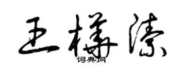 曾慶福王樺潔草書個性簽名怎么寫