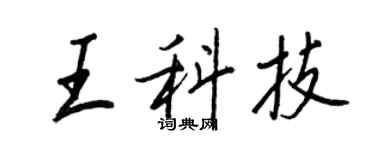 王正良王科技行書個性簽名怎么寫
