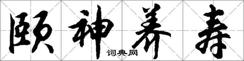 胡問遂頤神養壽行書怎么寫