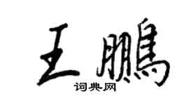 王正良王鵬行書個性簽名怎么寫