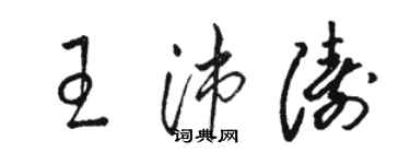 駱恆光王沛濤草書個性簽名怎么寫