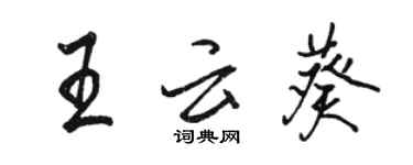 駱恆光王雲葵行書個性簽名怎么寫