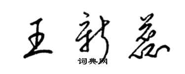 梁錦英王新蕊草書個性簽名怎么寫