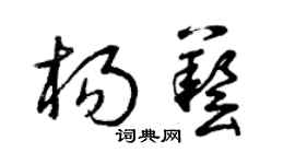 曾慶福楊藝草書個性簽名怎么寫