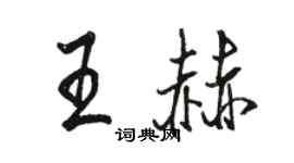 駱恆光王赫行書個性簽名怎么寫