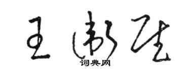 駱恆光王衛慰草書個性簽名怎么寫