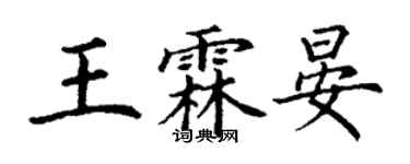 丁謙王霖晏楷書個性簽名怎么寫