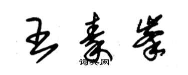 朱錫榮王秦峰草書個性簽名怎么寫