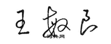 駱恆光王敏良草書個性簽名怎么寫