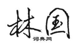 駱恆光林國行書個性簽名怎么寫