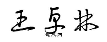 曾慶福王卓林草書個性簽名怎么寫