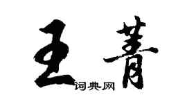 胡問遂王菁行書個性簽名怎么寫