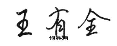 駱恆光王有全行書個性簽名怎么寫