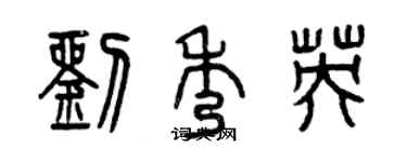 曾慶福劉秀英篆書個性簽名怎么寫