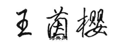 駱恆光王茵櫻行書個性簽名怎么寫