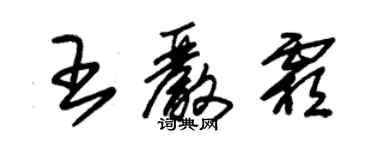 朱錫榮王嚴霜草書個性簽名怎么寫