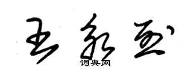 朱錫榮王永烈草書個性簽名怎么寫