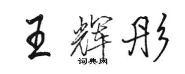 駱恆光王輝彤行書個性簽名怎么寫