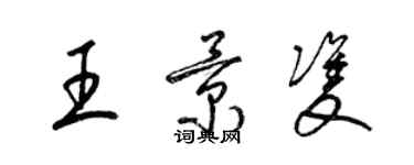 梁錦英王景雙草書個性簽名怎么寫