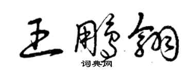 曾慶福王鵬翎草書個性簽名怎么寫