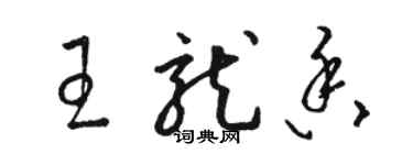 駱恆光王龍香草書個性簽名怎么寫