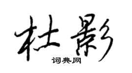 王正良杜影行書個性簽名怎么寫