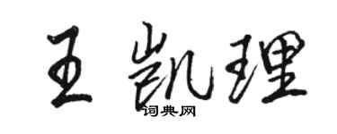 駱恆光王凱理行書個性簽名怎么寫