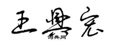 曾慶福王興宏草書個性簽名怎么寫