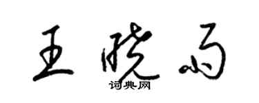 梁錦英王曉雨草書個性簽名怎么寫