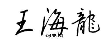 王正良王海龍行書個性簽名怎么寫