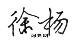 駱恆光徐楊行書個性簽名怎么寫