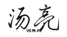 駱恆光湯亮行書個性簽名怎么寫
