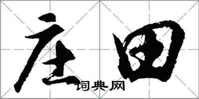 胡問遂莊田行書怎么寫