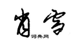 朱錫榮肖雪草書個性簽名怎么寫