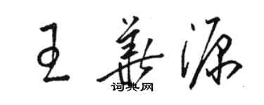 駱恆光王華源草書個性簽名怎么寫