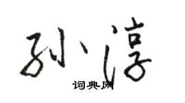 駱恆光孫淳行書個性簽名怎么寫