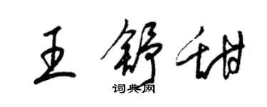 梁錦英王舒甜草書個性簽名怎么寫