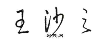 駱恆光王沙之草書個性簽名怎么寫