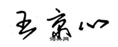 朱錫榮王京心草書個性簽名怎么寫