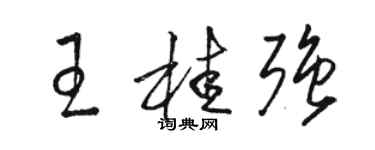 駱恆光王桂強草書個性簽名怎么寫