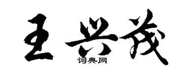 胡問遂王興茂行書個性簽名怎么寫