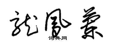 朱錫榮龍鳳蘭草書個性簽名怎么寫