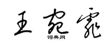 梁錦英王宛霏草書個性簽名怎么寫