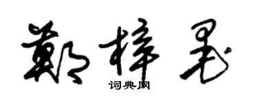 朱錫榮鄭梓墨草書個性簽名怎么寫