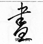 駱恆光寫的硬筆草書晝