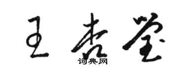 駱恆光王杏瑩草書個性簽名怎么寫